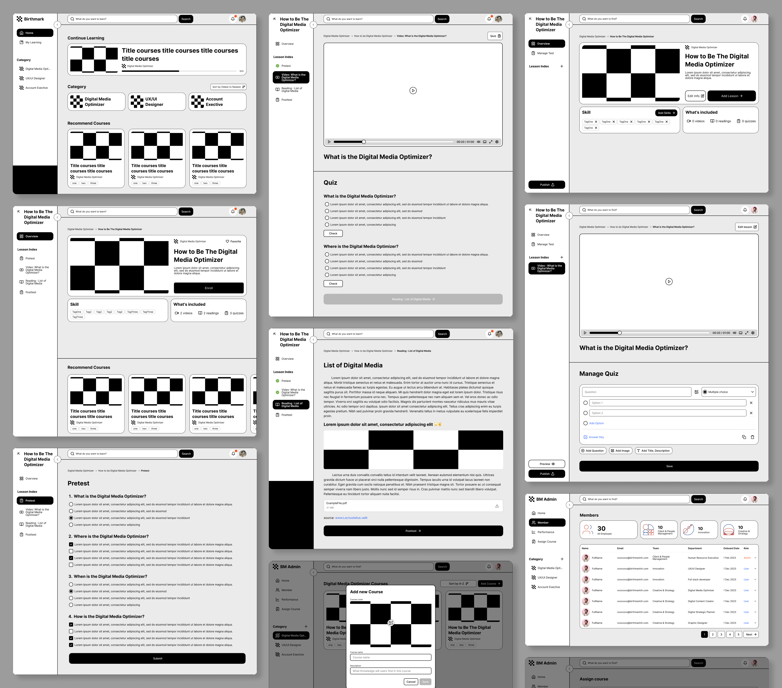 KM Platform Wireframe